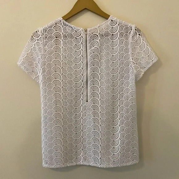 DVF Diane Von Furstenberg Scalloped Lace Top - Picture 7 of 8